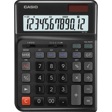 1001 Casio DE-12E-BK Siyah 12 Hane Masa Üstü Ergonomik Tuşlu Hesap Makinesi