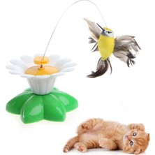 1001 Hareketli Kedi Oyuncağı Dönen Kuş Başlıklı (Pille Çalışır)