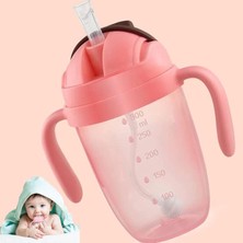 1001 Xspring Eğitici Damlatmaz Bardak - 300ML Bebek Suluk, Tutma Kulplu ve Dereceli, 360° Sızdırmaz B