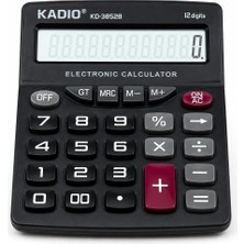 1001 Hesap Makinesi, 12 Haneli, Büyük LCD Ekranlı, Pil Destekli, Otomatik Kapanmalı, Masaüstü, Ofis