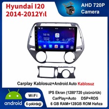 Conio Hyundai I20 2012-2014 Yıl Uyumlu 6GB Ram 128GB Rom Hafıza Android Kablosuz Carplay Navigasyon Multimedya 9 Inç Ekran Hediye Görüş Kamerası Hediye Çerçevesi