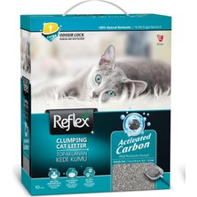1001 Reflex Aktif Karbonlu Topaklanan Kedi Kumu, 10 L