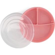 Twistshake Kapaklı Bölmeli Bebek Çocuk Tabağı Pembe 6+ Ay
