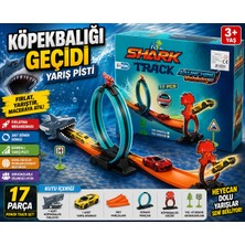 Trust Store Köpekbalığı Geçidi 17 Parça Yarış Pisti Oyun Seti Fırlatma Mekanizmalı Arabalı Pist
