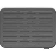1001 Brabantia Silikon Damlama Matı, Çelik, Koyu Gri, 43,8 x 32,5 x 0,9 cm