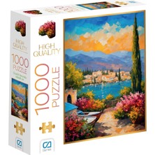 1001 Ca Games Çiçekli Veranda 1000 Parça 2,2mm Kalınlık 48X68CM Profesyonel Hobi Puzzle Yapboz Seris