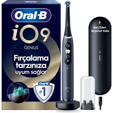 Oral-B Io9 Siyah Şarjlı/elektrikli Diş Fırçası, 1 Fırça Başlığı, Hızlı Manyetik Şarj