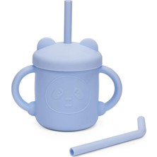 1001 Bolivia's Silikon Emzikli Bardaklar, 200ML Dökülmez Pipetli Bebek Bardağı, 2 Kulplu, 1 Düz ve 1