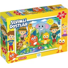 1001 Ca Games Sevimli Dostlar Lisanslı 200 Parça 33X48CM Çocuk Puzzle Yapboz Serisi