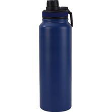 1001 Perlotus Çelik Lacivert 1000 ml Tutmalı Süzgeçli Kamp Termosu