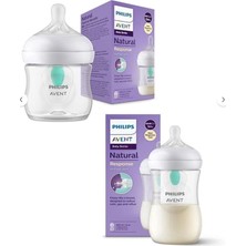 1001 Avent Natural Response Doğal Tepkili Antikolik Valfli Pp 2'li Biberon Seti, 125ML & 260ML - Cam De�