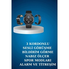 DS LLC Alarm ve Titreşim Özellikli Akıllı Saat ve Mikrofonlu Kablolu Bluetooth Kulaklık 60 Saat