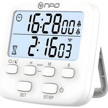 1001 Npo NPT19 Çift Sayaçlı Dijital Kronometre Pomodoro Motivasyon Saati