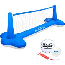 1001 Gosports Splash Net Air, Şişme Havuz Voleybolu Oyunu - Yüzer Net, Su Voleybolları ve Top Pompas�