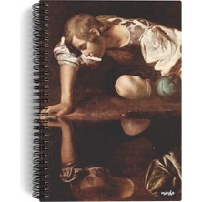 1001 Michelangelo Merisi Da Caravaggio/narcissus, 1597-99 | Spiralli Defter 16 | A5 | Çizgisiz |100 Sayf