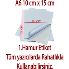 1001 A6 Yapışkanlı Etiket, 10X15 Cm, 100 Adet, Tüm Yazıcılar ile Uyumlu (100)