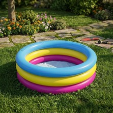 1001 Sunrise Kiddy 3 Halkalı Renkli Şişme Çocuk Havuzu 76 cm x 25 cm 10086