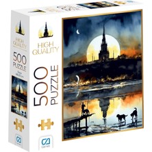 1001 Ca Games Gece 500 Parça 2,2mm Kalınlık 33X48CM Profesyonel Hobi Puzzle Yapboz Serisi