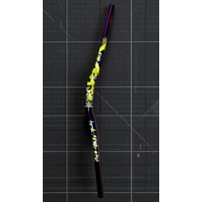 1001 Alüminyum 31.8 780 mm Riser Mtb Gidon Bisiklet Gidonu Rainbow Sarı Çok Renkli