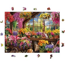 1001 Ahşap Puzzle Yetişkin - Çiçek Serası - 450 Parça, 29 x 39 cm - Yapıştırıcı Folyo Dahil -