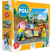 1001 Ca Games Robocar Poli Temalı Lisanslı 60 Parça 34X24CM Çocuk Puzzle Yapboz Serisi