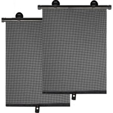 1001 Otomatik Toplanır Araç Perdesi 2'li Set | 36X45 cm Vantuzlu Yan Cam Güneşliği 723080