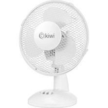 1001 Kiwi Masaüstü Vantilatör 23 cm Fan Çapı, 3 Kademeli Hız Ayarlı, Salınım Fonksiyonlu, Sessiz