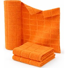 1001 Pureza Rulo Mikrofiber Temizlik Bezi 30X30 cm 20'li- Mutfak, Banyo, Cam ve Araba Için (Turuncu)