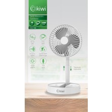 1001 Kiwi KFAN-7608 Şarjlı Beyaz Katlanılabilir Mini Fan Masa Üstü Vantilatörü USB Soğutucu Sessi