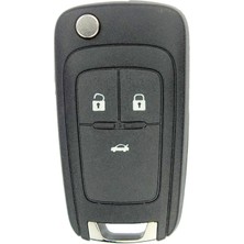 1001 Autohan Keys Opel Astra J, Insignia, Corsa E Için, 3 Butonlu Anahtar Kabı, Siyah Anahtar Kasası