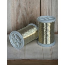 1001 Gürbüz Filografi 0.30 mm (100GR-150M) Sarımsı Beyaz Renkli Gümüşlü Filografi Teli