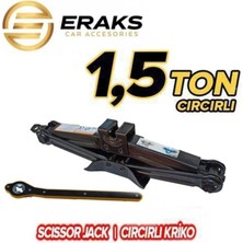 Eroğlu Scissor Jack Cırcırlı Kriko 1,5 Ton Dayanıklı Yeni Üretim Güçlü !