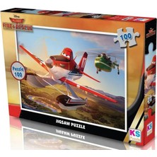 1001 Ks Games 100 Parça Uçaklar 2: Söndür ve Kurtar Çocuk Puzzle - PL714 - Erkek Çocuk