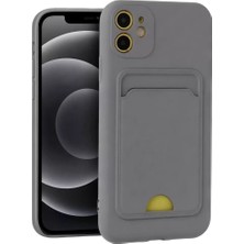 Hace Bazaar Mey Ithalat®   iPhone 11 Kılıf Kelvin Kartvizitli Silikon - Gri