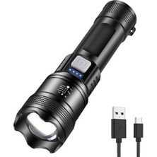 1001 Panther Şarjlı Zoomlu LED Işık 800 Lümen, P50 Led, Arka Smd Gün Işığı, Powerbank Özellikl