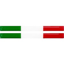 1001 Italya Bayrak 2'li Çubuk 3D Sticker