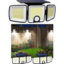 Greentech Güneş Enerjili 223 Cob Ledli, Hareket Sensörlü, 3 Taraflı AYDINLATMA/GT-SL25