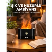 DS LLC LED Işıklı Buhar Makinesi Alev Efektli Kumandalı Oda Nemlendirici Yeni Nesil
