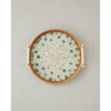 English Home Celina Rattan Tepsi 28 cm Kahverengi