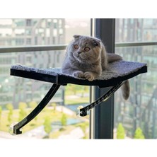 1001 Cama Asılan Vantuzlu Plastik Kedi Yatağı (Antrasit)