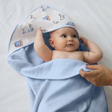 1001 Deux Lapıns% 100 Pamuk Müslin Kurulanma Örtüsü - Bebe Lapin TOWEL818