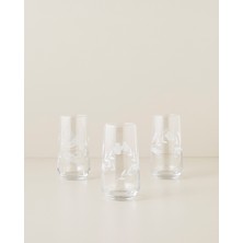 English Home Glace Cam 3'lü Bardak 470 ml Şeffaf
