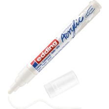1001 Edding 5100 Akrilik Markör Orta - Beyaz - 1 Su Geçirmez Akrilik Markör - Yuvarlak Uçlu 2-3 mm