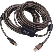 Omrs Store Powermaster PM-29486 Şeffaf Chipset 10 Metre USB 2.0 Yazıcı Kablosu