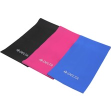 1001 Delta 3 'lü Pilates Bandı Egzersiz Direnç LASTIĞI,120 x 15 cm