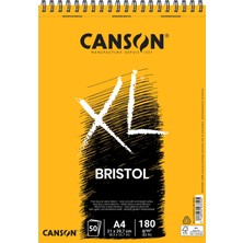 1001 Xl, Bristol Kağıt, Çok Pürüzsüz Kağıt, 180 G/m², Kısa Kenarda Spiral Ciltli Blok, Dın A4 2