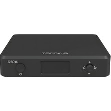 1001 Topping Audio D50 Iıı, Black, 2x ES9039Q2M Desktop Hifi Dac, Black, Dijitalden Analoga Ses Dönüşt