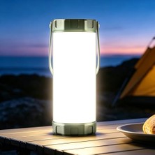 1001 Glocusent Survival Kamp Feneri, 106LED, 5 Parlaklık, 1200LM'YE Kadar, 3 Mod ve Sos, 120 Saat Şarj