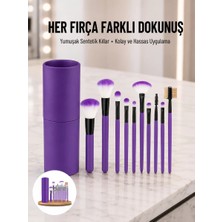 Marsilyan 12 Parça Profesyonel Makyaj Fırçası Far Fırçası Allık Fırçası Yumuşak Kıllı