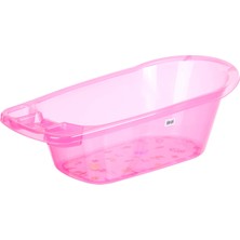 1001 Babyjem Bebek Şeffaf Banyo Küveti (Pembe Desenli)